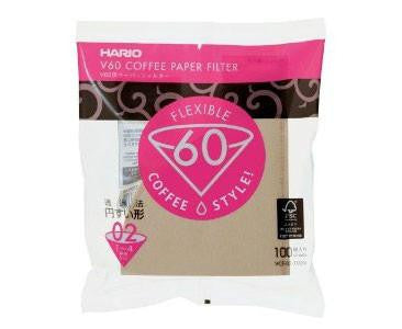 Hario V60-02 unbleached coffee filters. Contrabean. Kitchener Waterloo